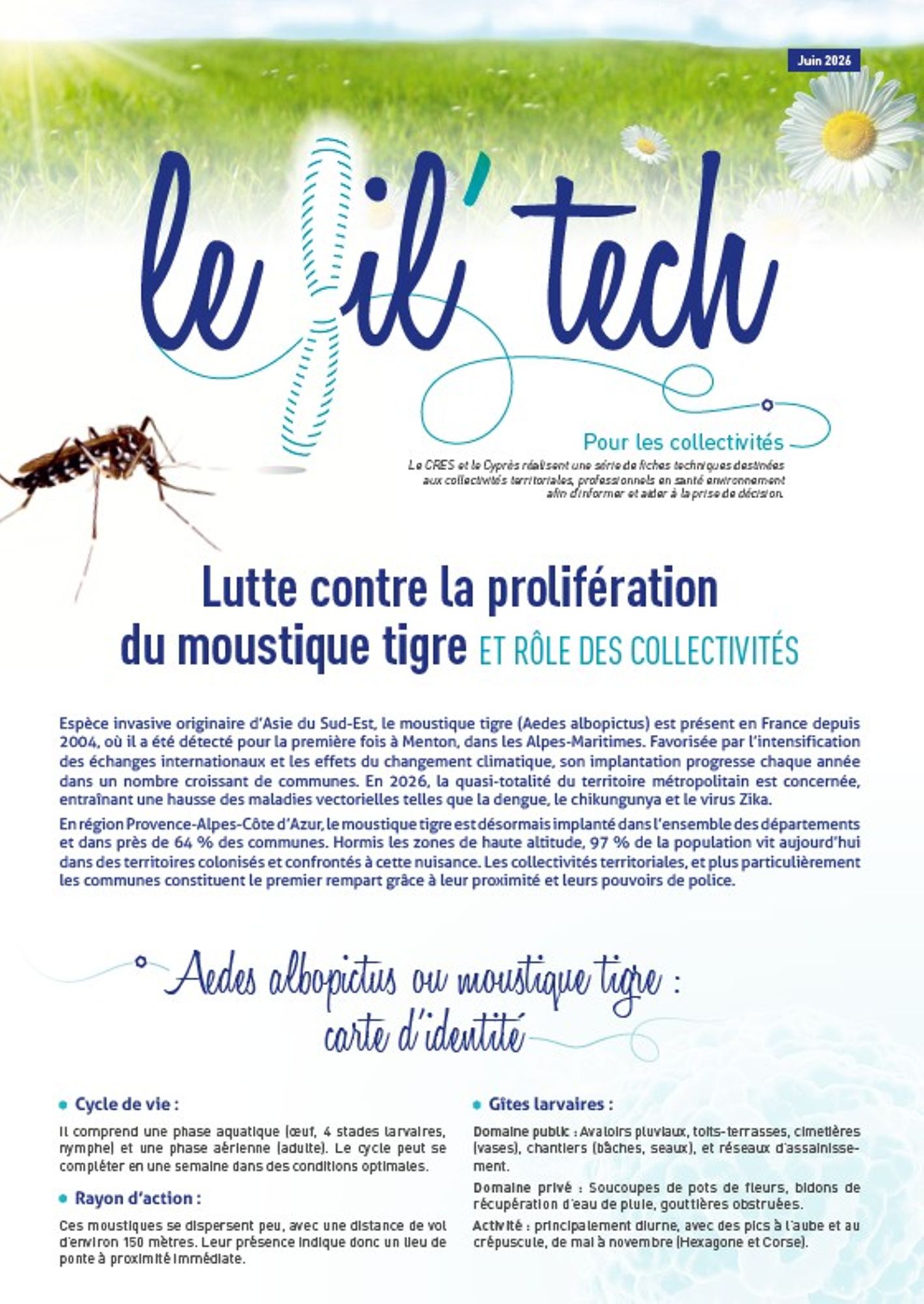 Fil'Tech Lutte contre la prolifération du moustique tigre et rôle des collectivités